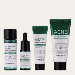 Some By Mi - AHA BHA PHA 30 Days Miracle AC SOS Kit - Kit cosmétiques pour l’acné 30 jours - 30ml+30ml+10ml+20g