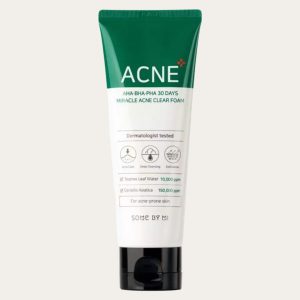 Some By Mi - AHA BHA PHA 30 Days Miracle Acne Clear Foam - Mousse nettoyante pour l'acné - 100ml