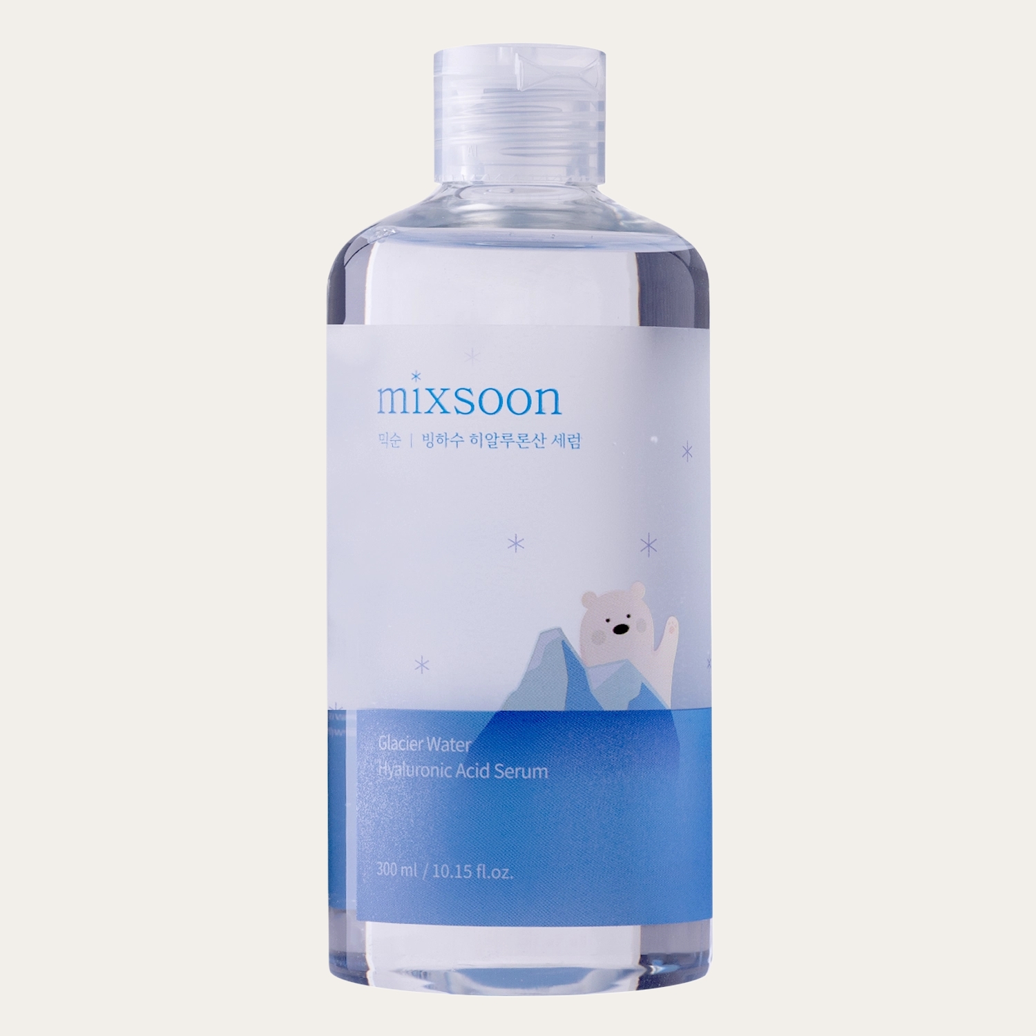 Mixsoon - Glacier Water Hyaluronic Acid Serum - Sérum à l’acide hyaluronique et à l’eau glaciaire - 300ml